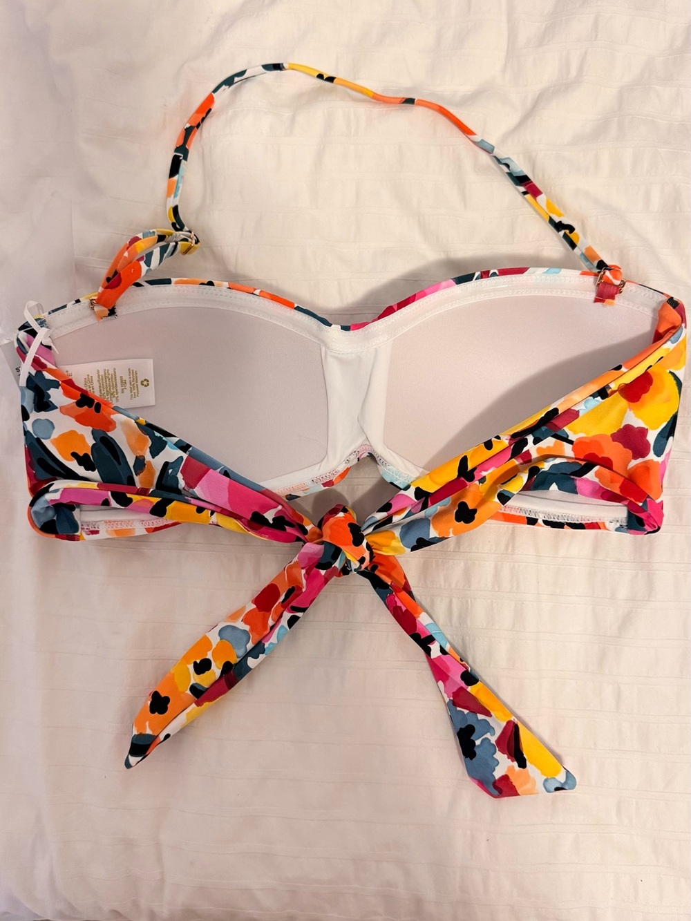 NWT Anne Cole Floral Twist Front Bikini Top Women's Size L Swim - Picture 4 of 6